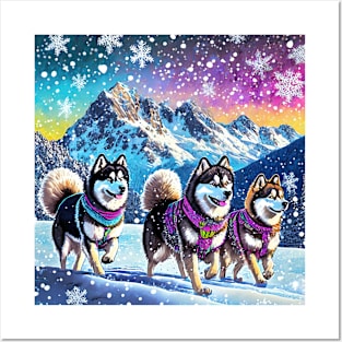 Malamutes in the Snow Posters and Art